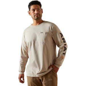 Ariat Men’s Rebar Cotton Strong Standard Logo Pocket T-Shirt(String/Black)