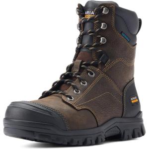 Ariat Men’s Treadfast 8″ Waterproof Work Boot Western(Dark Brown)