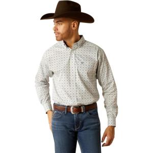 Ariat Men’s Wrinkle Free Kaiser Classic Fit Button Down Darkest Indigo(Light Blue)