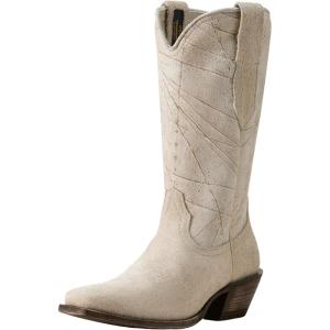 Ariat Men’s Yellowstone Shepherd Western Boot(Cloud White Suede/Shredded White)