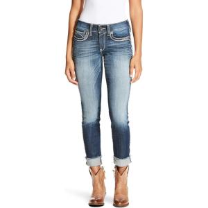 Ariat R.E.A.L. Mid Rise Stretch Skinny Jean – Women’s Slim Fit Denim(Fray Marine)
