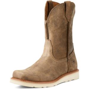 Ariat Rambler Recon Western Boots – Men’s Square Toe Work Boot(Brown Bomber)