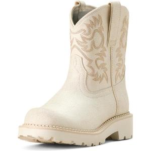 Ariat Women’s Fatbaby Western Boot(Distressed Ivory)