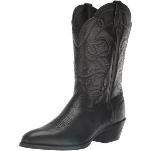 Ariat Women’s Heritage Western R Toe Western Cowboy Boot(Black)