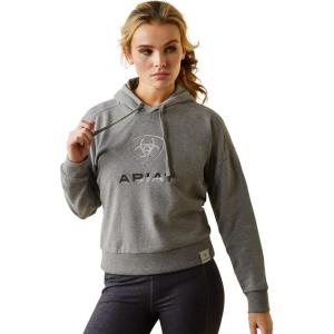 Ariat Women’s Hooded Sweatshirt(Just Heather Grey)
