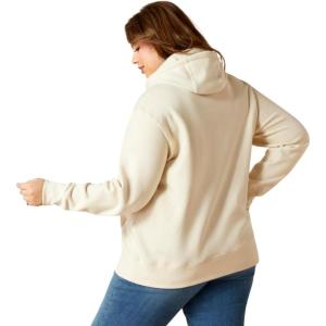 Ariat Women’s Hooded Sweatshirt(Real Fading Lines White Onyx)