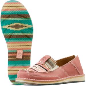 Ariat Women’s Kirby Fitted Button-Down Shirt(Baby Pink Serape/Azalea Suede)