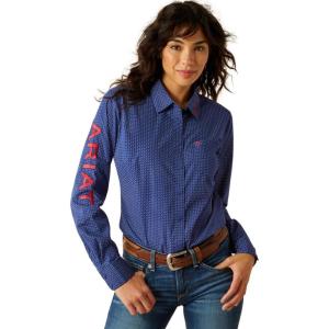 Ariat Women’s Kirby Fitted Button-Down Shirt(Cobalt Geo)
