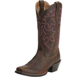 Ariat Women’s Round Up Square Boot(Powder Brown/Powder Brown)