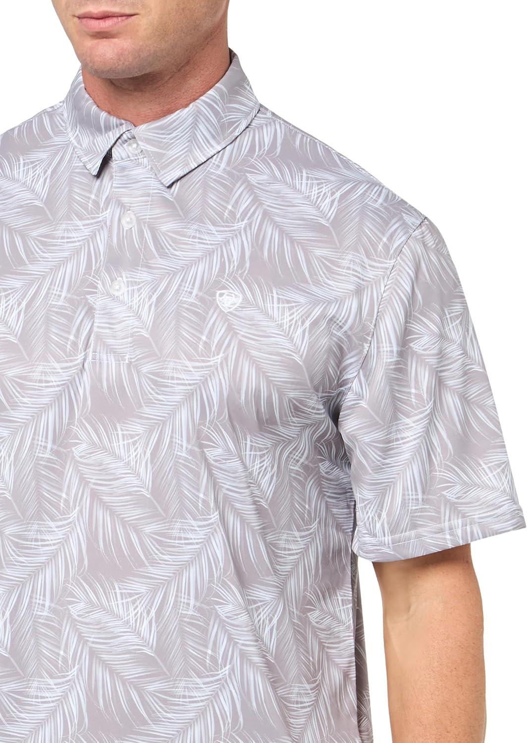 imageARIAT Mens All Over Print PoloGrey