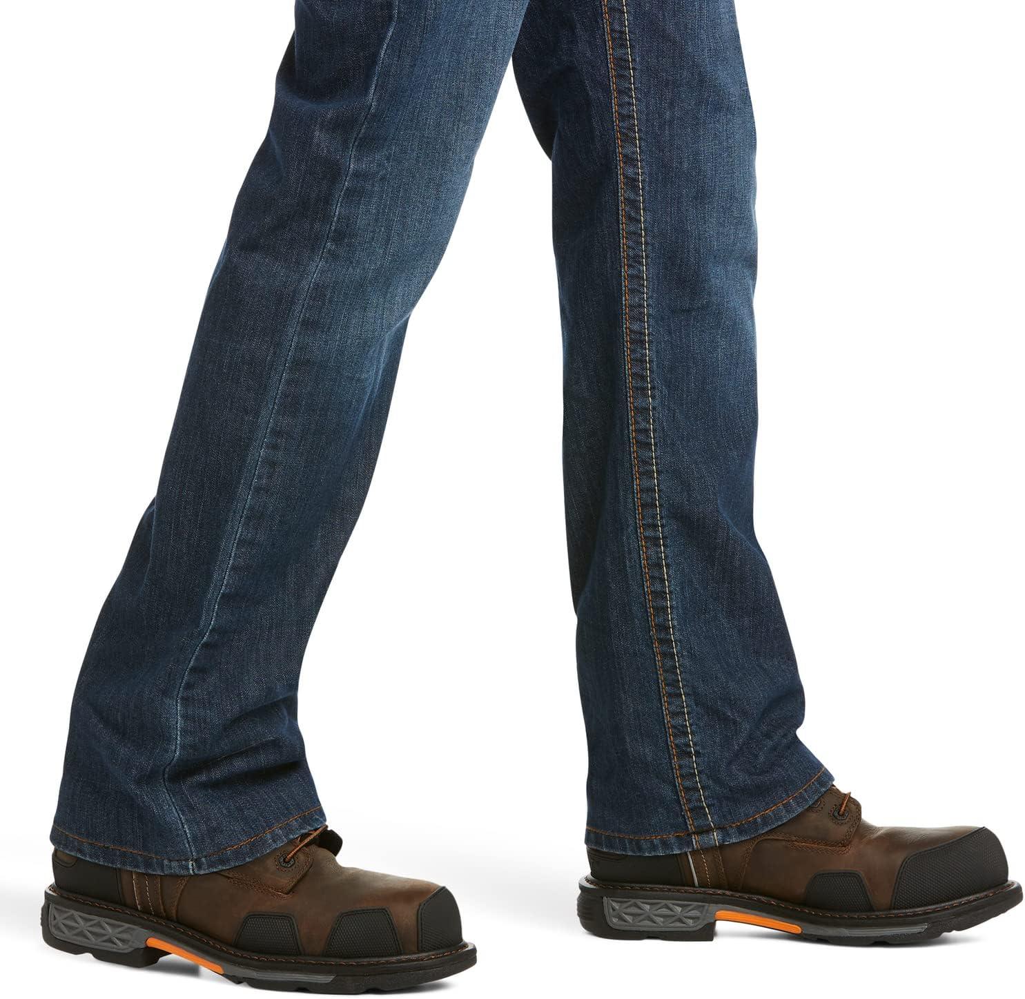 imageARIAT Mens Fr M4 Relaxed Stretch Duralight Workhorse Stackable Straight Leg JeanAirway