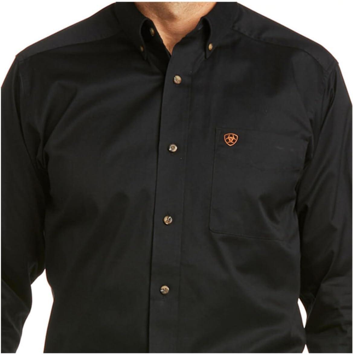 imageARIAT Mens Khaki Solid Fitted ShirtBlack