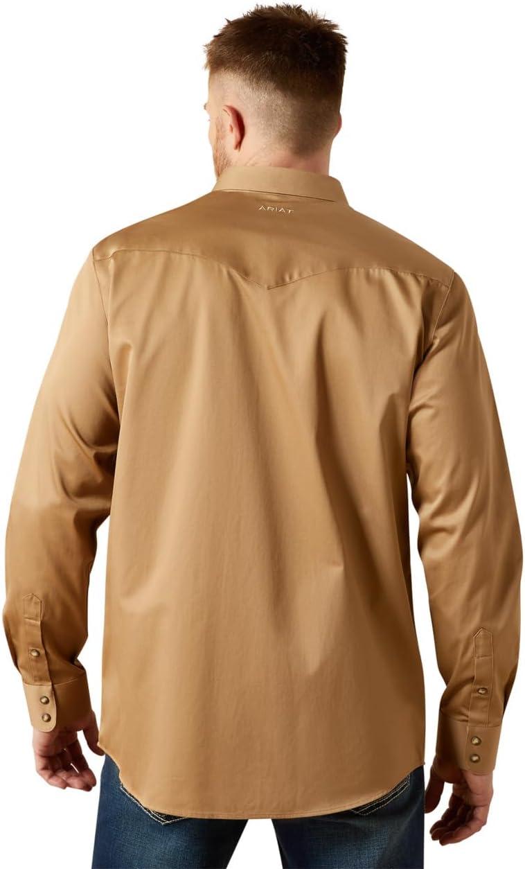 imageARIAT Mens Khaki Solid Fitted ShirtKhaki