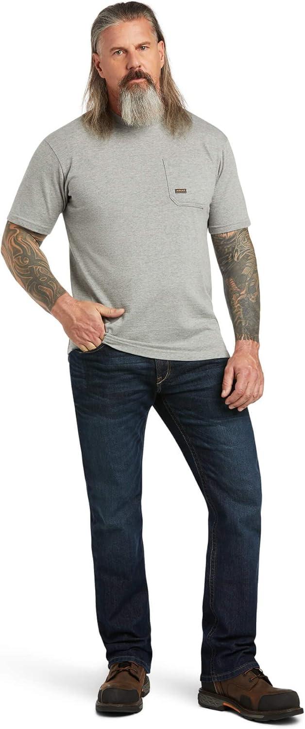 imageARIAT Mens Rebar Cotton Strong Mexican Pride Graphic TShirtHeather Grey