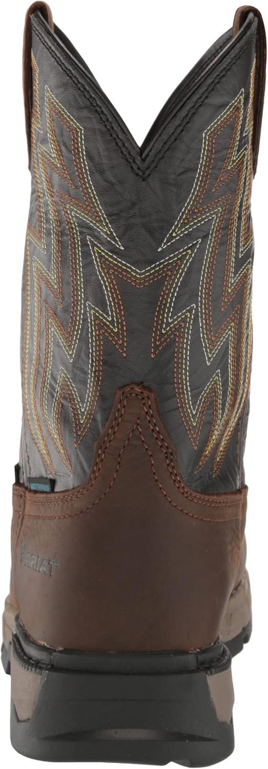 imageARIAT Mens Rebar Flex Western Waterproof Work BootDark BrownBlack
