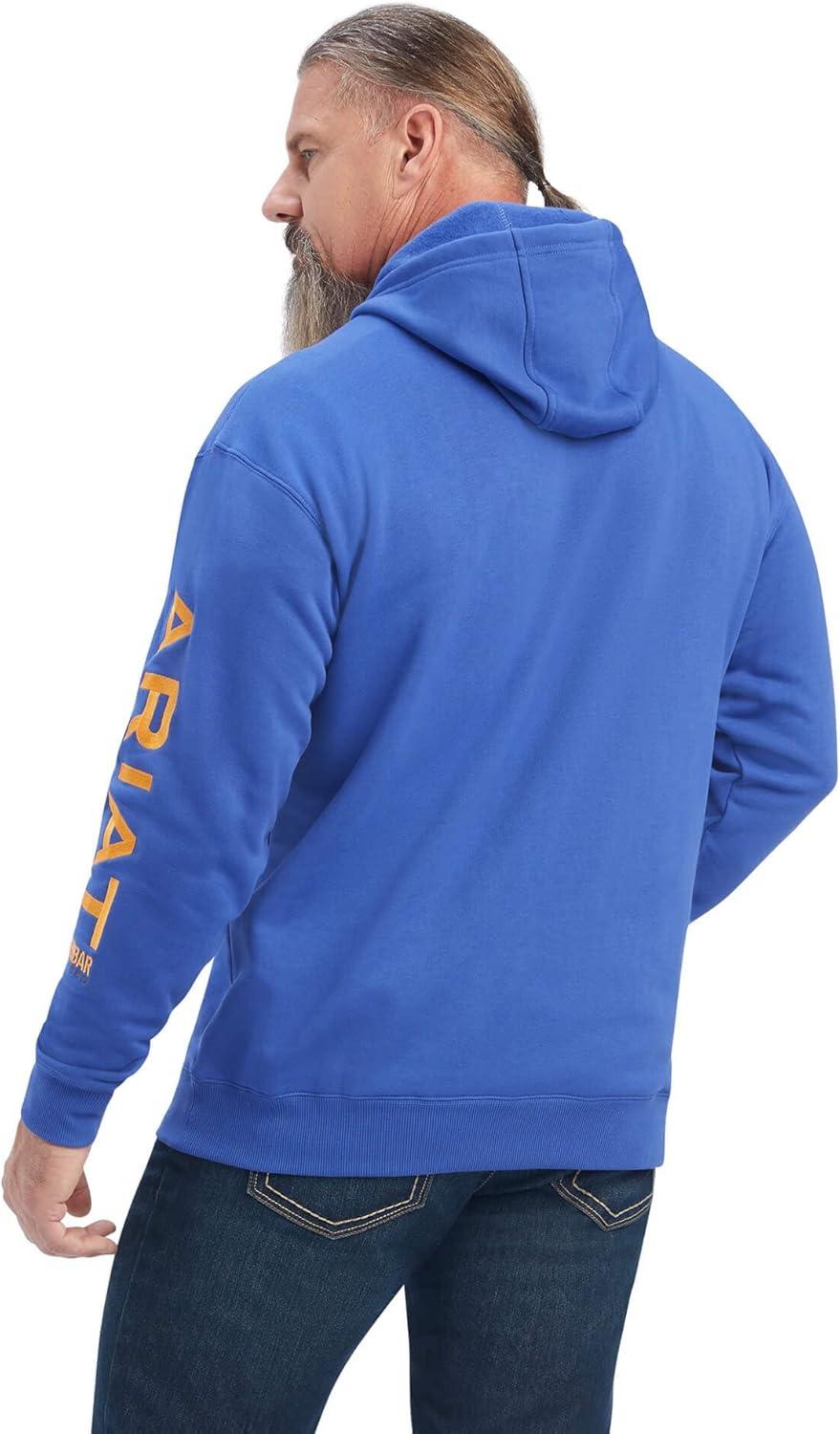 imageARIAT Mens Rebar Graphic HoodieDeep Ultramarine Rebar Orange