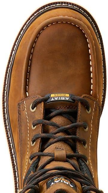 imageARIAT Mens Rebar Lift Chukka Composite Toe Work Boot IndustrialDistressed Brown