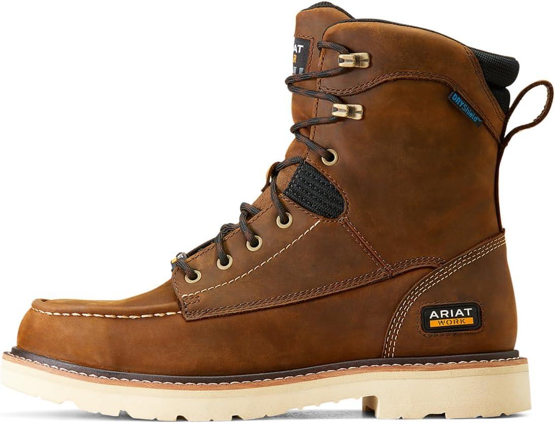 imageARIAT Mens Rebar Lift Chukka Composite Toe Work Boot IndustrialDistressed Brown