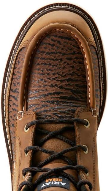 imageARIAT Mens Rebar Lift Chukka Composite Toe Work Boot IndustrialDistressed BrownSharkskin Print