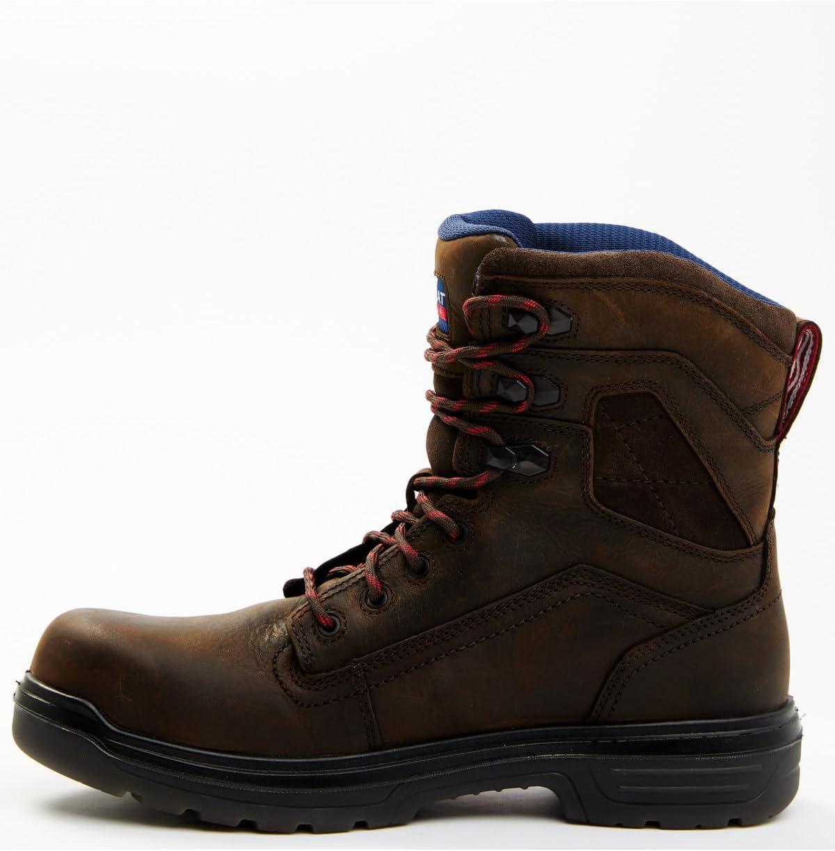 imageARIAT Mens Turbo 8quot USA Assembled Waterproof Carbon Toe Work Boot WesternRich Brown
