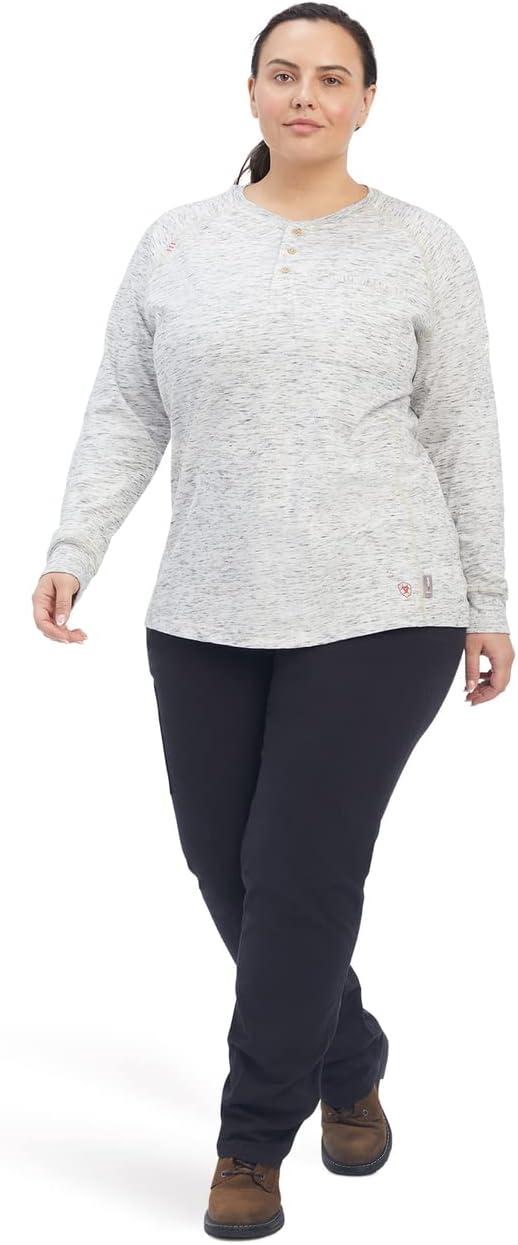 imageARIAT Womens Fr Air HenleySpace Dye Heather Grey