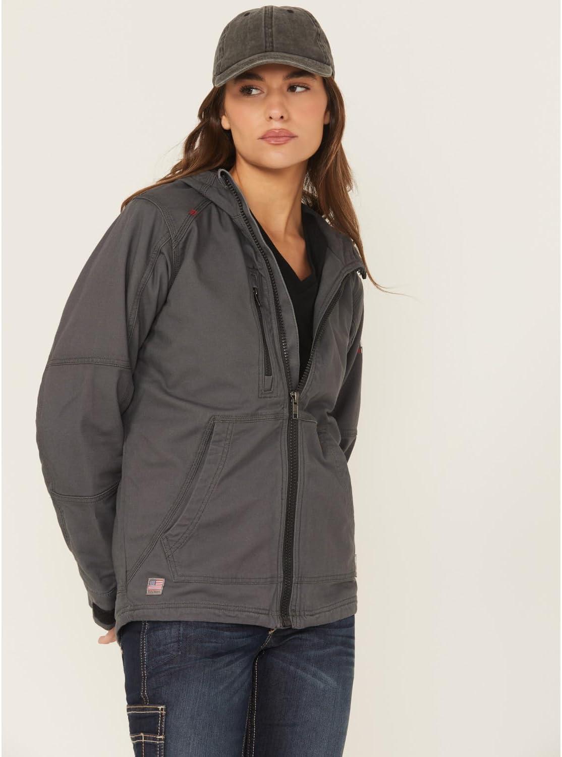 imageARIAT Womens Fr Duralight Stretch Canvas JacketIron Grey