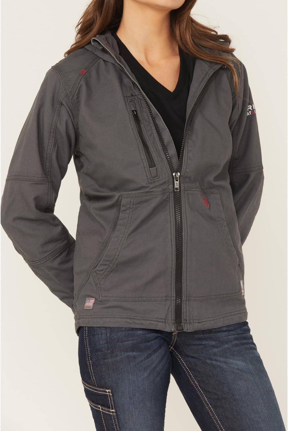 imageARIAT Womens Fr Duralight Stretch Canvas JacketIron Grey