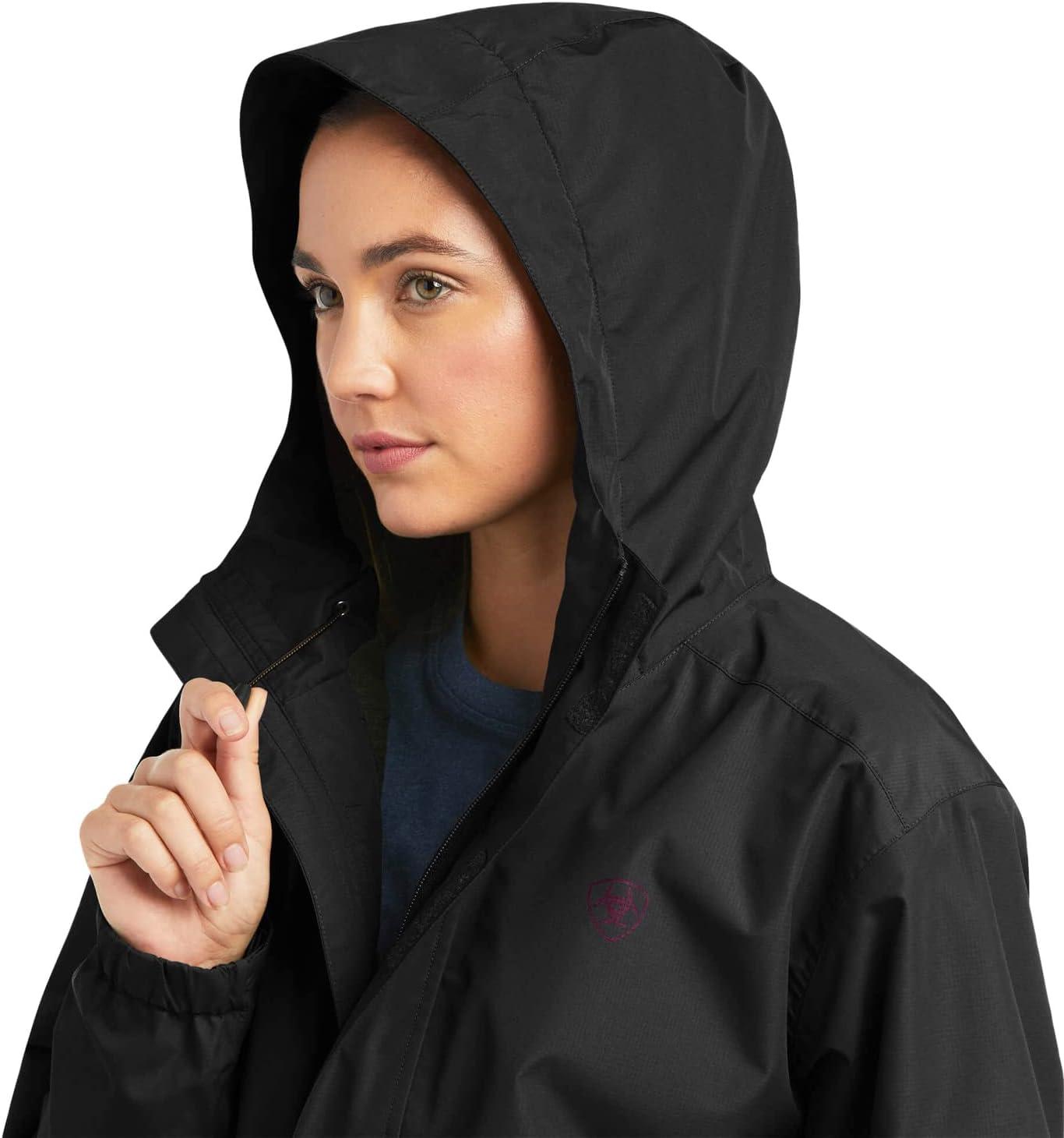 imageARIAT Womens Rebar Stormshell Logo Waterproof JacketBlackPurple Potion