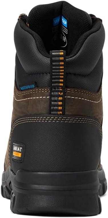 imageARIAT Womens Treadfast 6quot Waterproof Work BootDark Brown