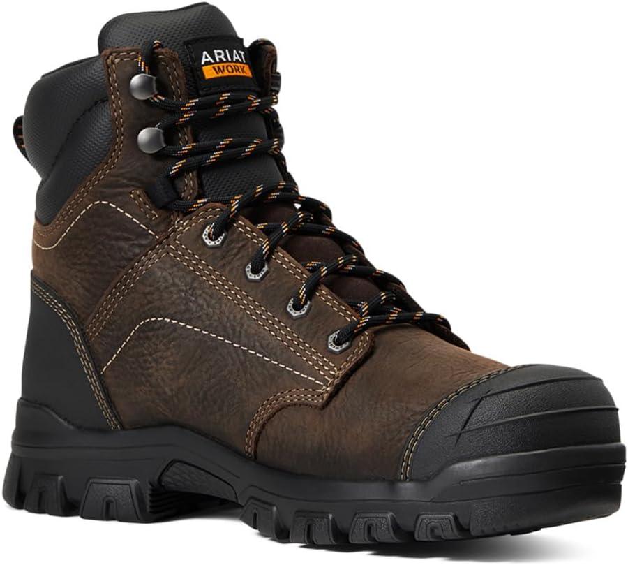 imageARIAT Womens Treadfast 6quot Waterproof Work BootDark Brown