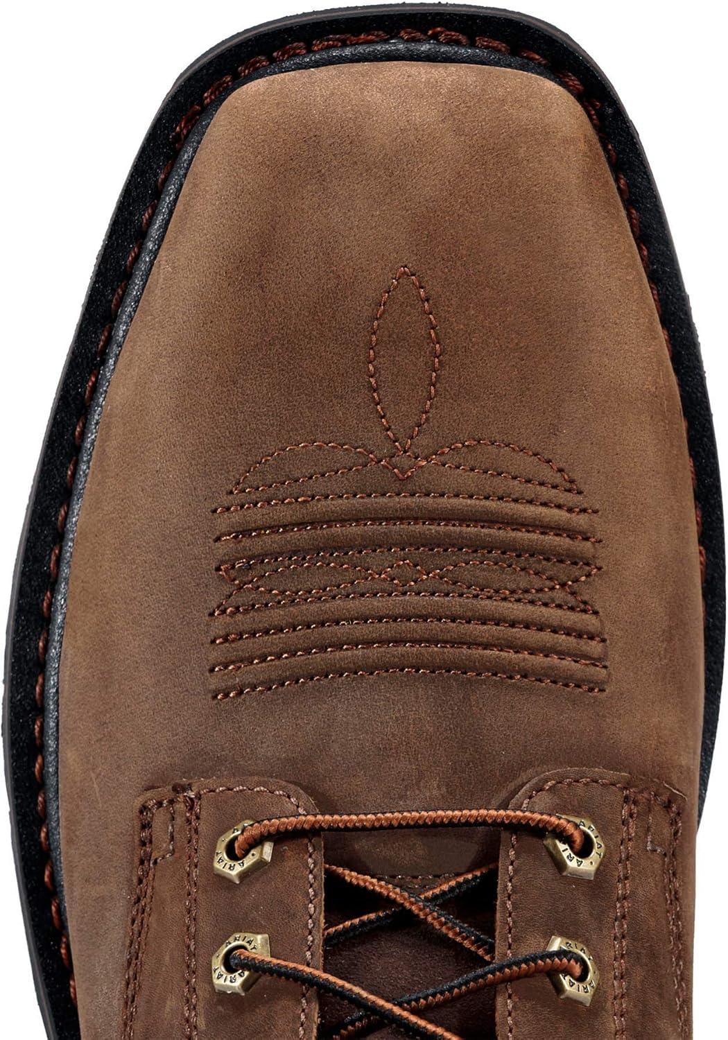 imageARIAT mens Cascade 8quot Wide Square Toe Work BootAlamo Brown
