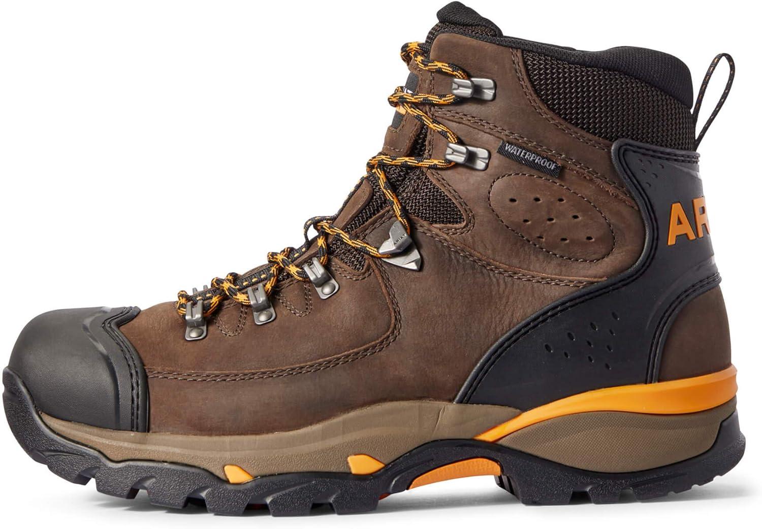 imageARIAT mens Endeavor 6quot Waterproof Work BootChocolate Brown