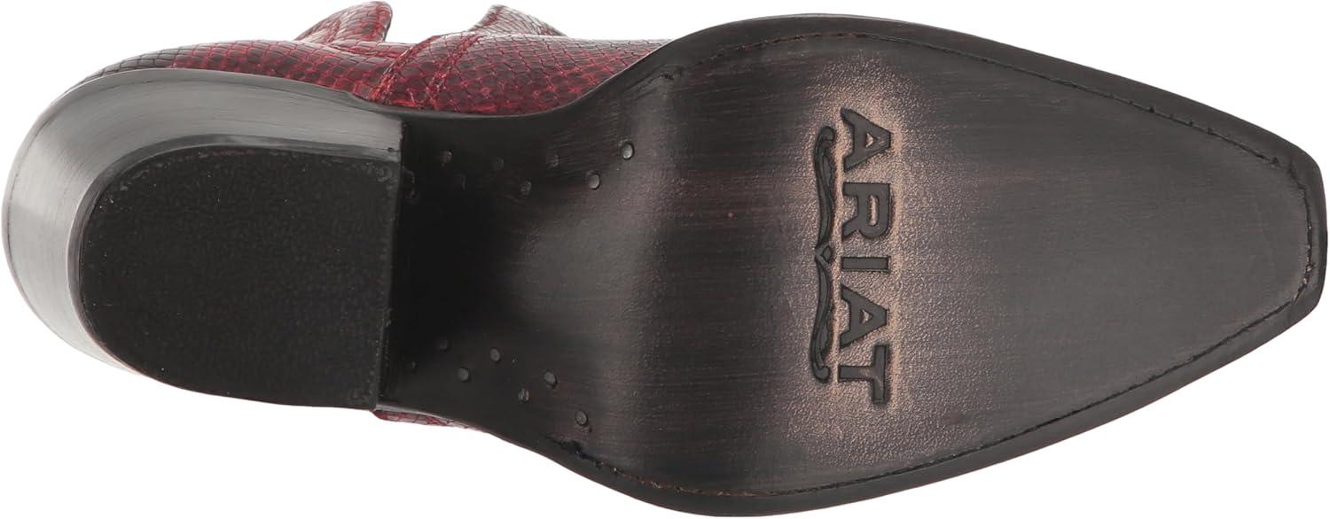 imageARIAT womens Dixon Haircalf Western BootFashion BootRed Snake