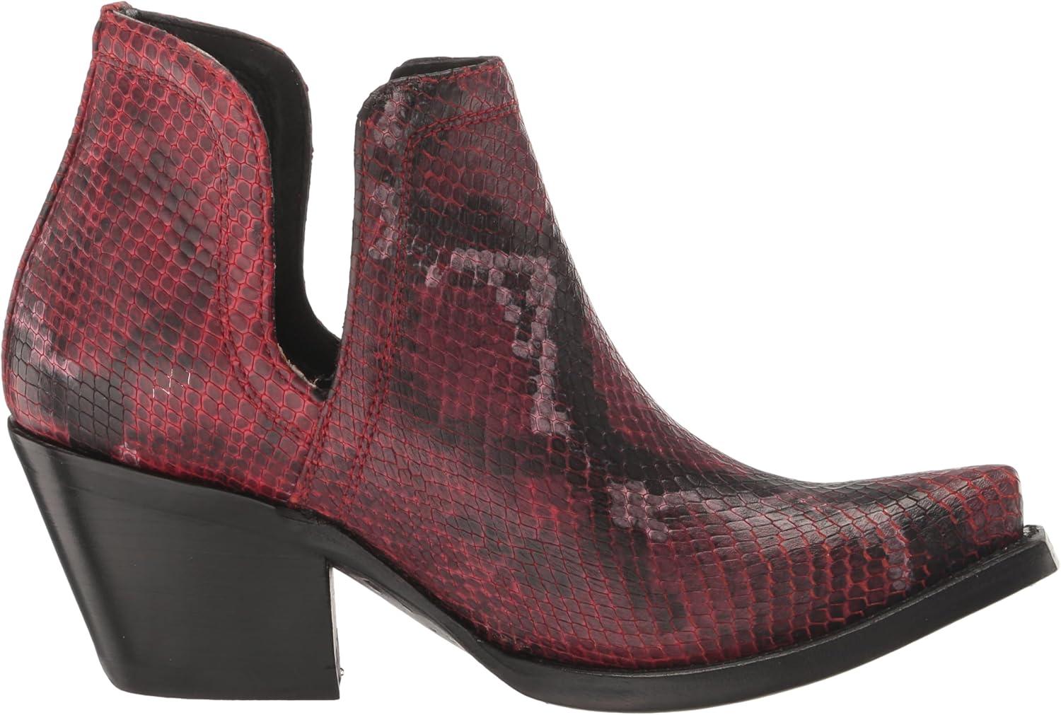 imageARIAT womens Dixon Haircalf Western BootFashion BootRed Snake