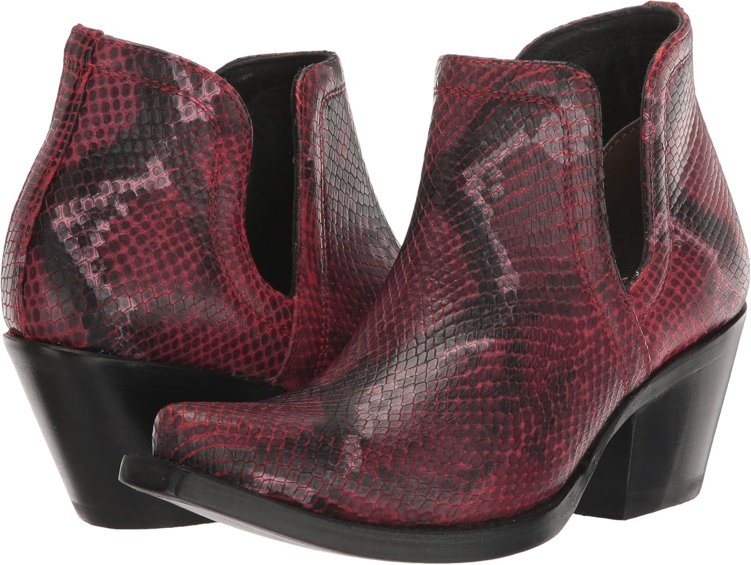 imageARIAT womens Dixon Haircalf Western BootFashion BootRed Snake