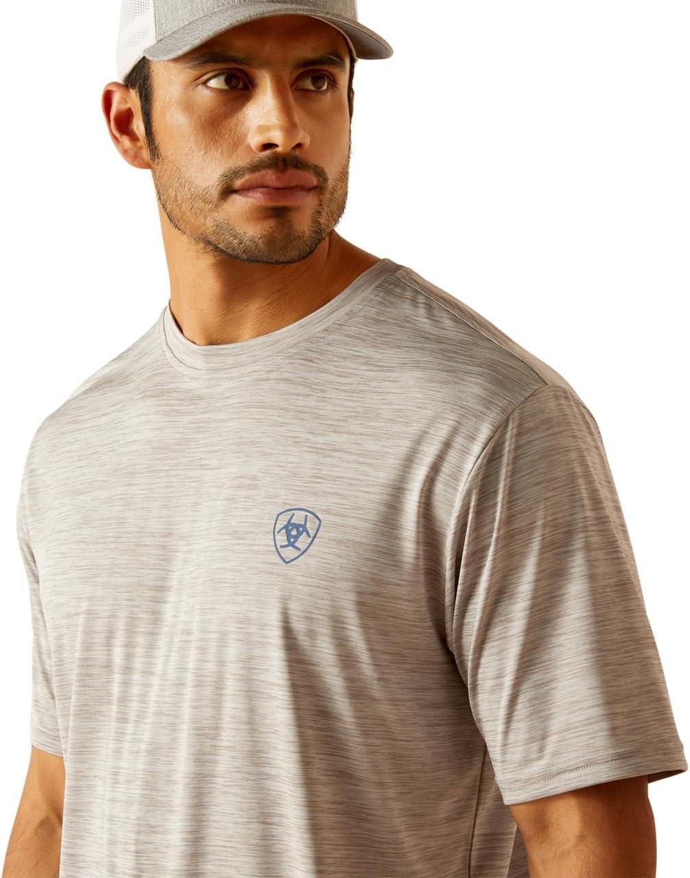 imageAriat Mens Charger Spirited TShirtLight Grey Heather