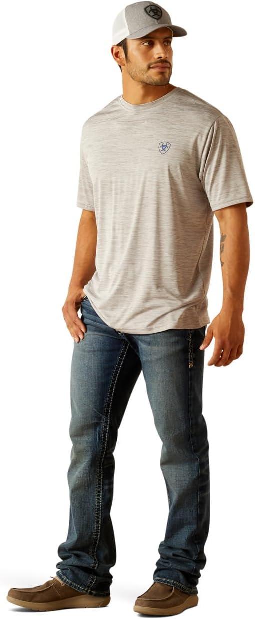 imageAriat Mens Charger Spirited TShirtLight Grey Heather