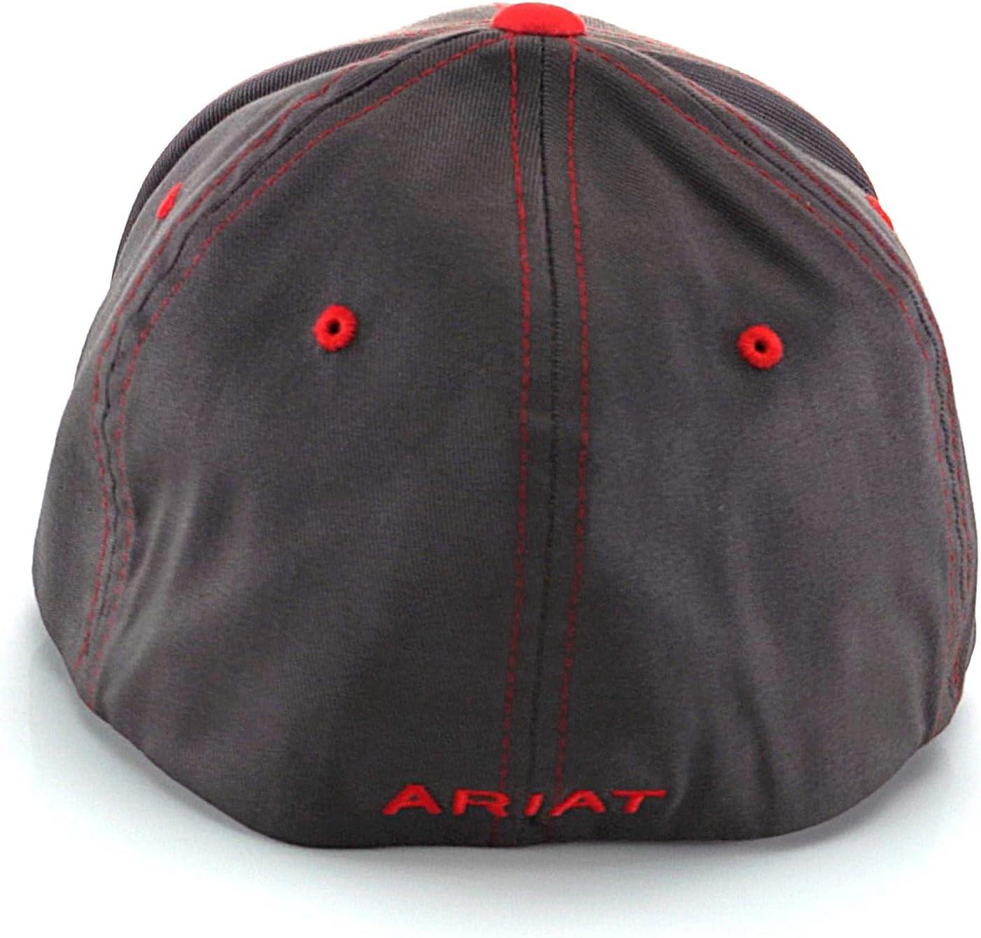 imageAriat Mens Gray Red Flex Fit HatGray