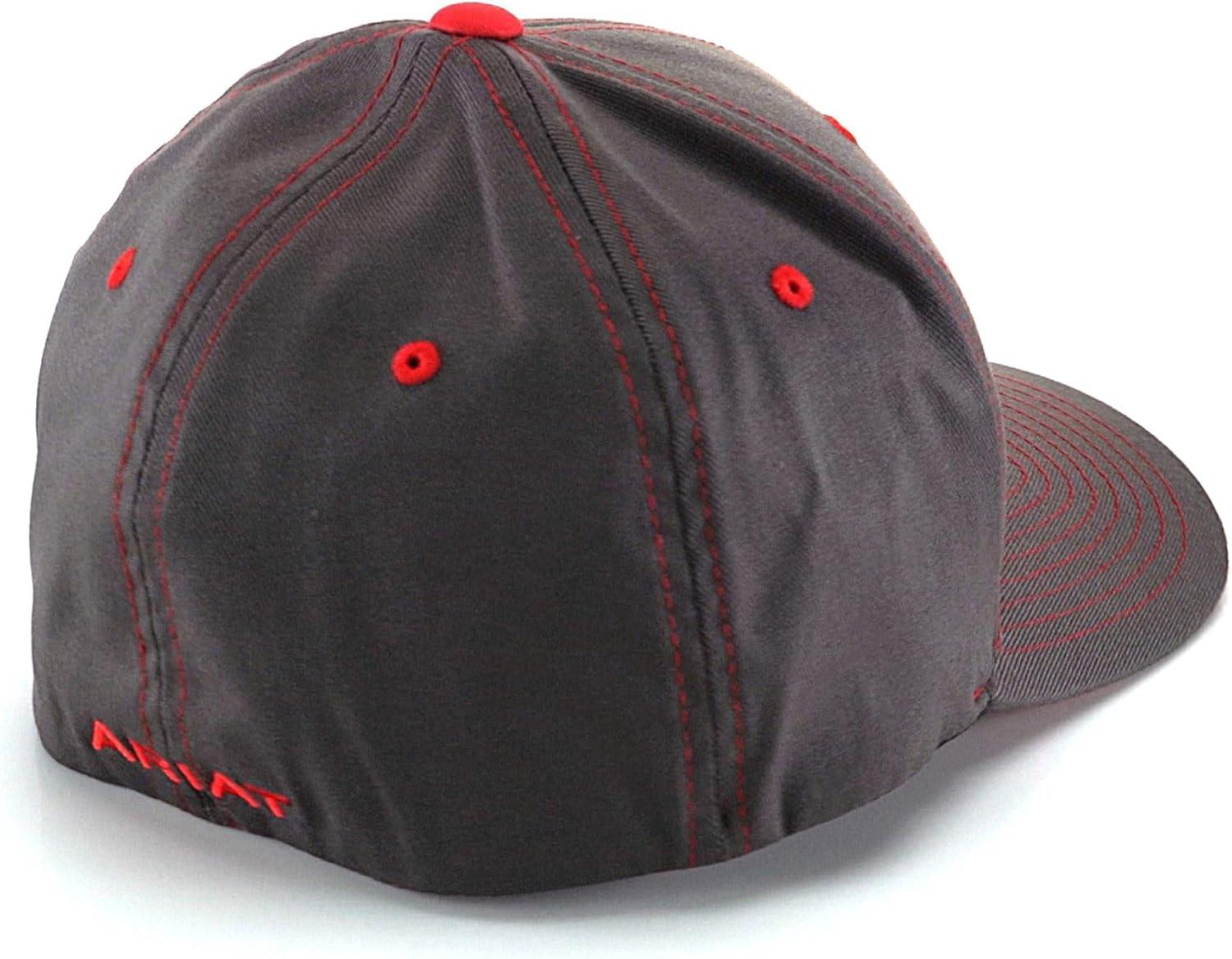 imageAriat Mens Gray Red Flex Fit HatGray