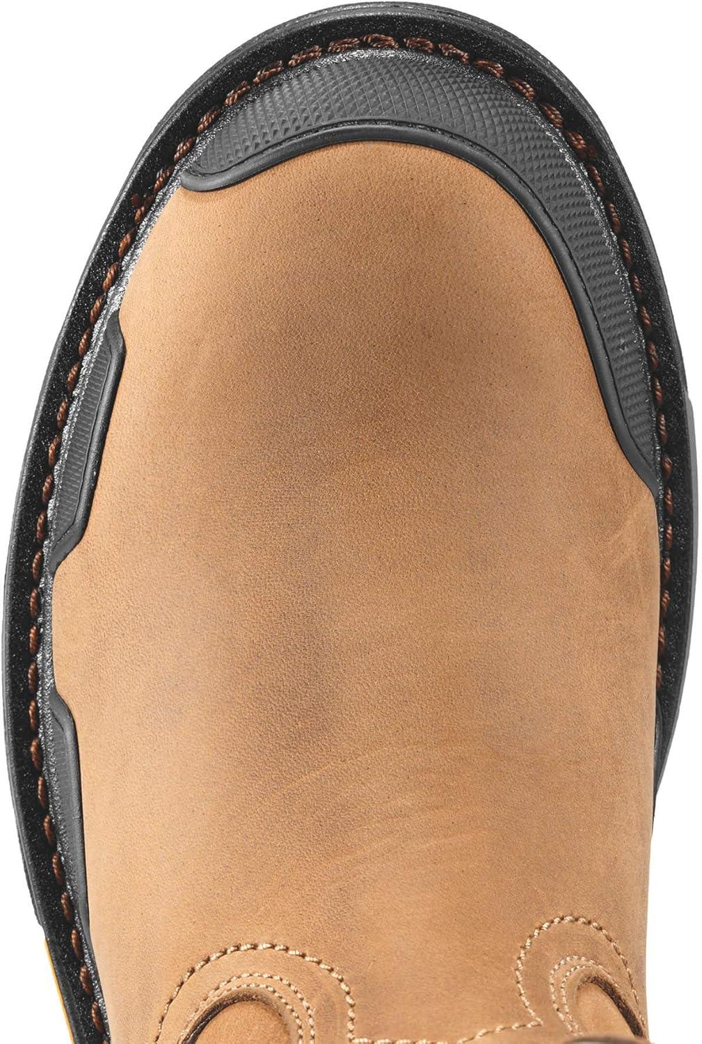 imageAriat Mens Overdrive Pullon Waterproof Composite Toe Work BootDusted Brown