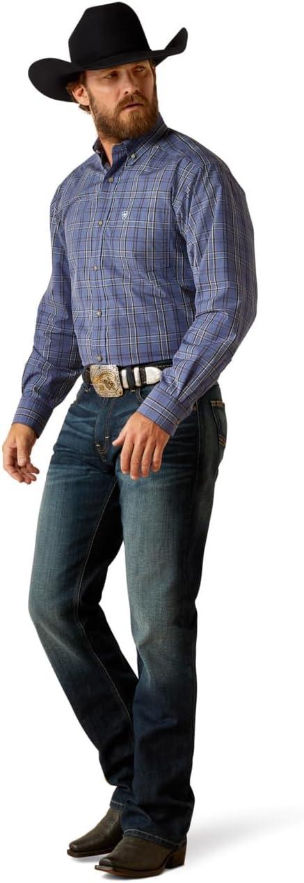 imageAriat Mens Pro Series Gradon Classic Fit ShirtGrey Blue