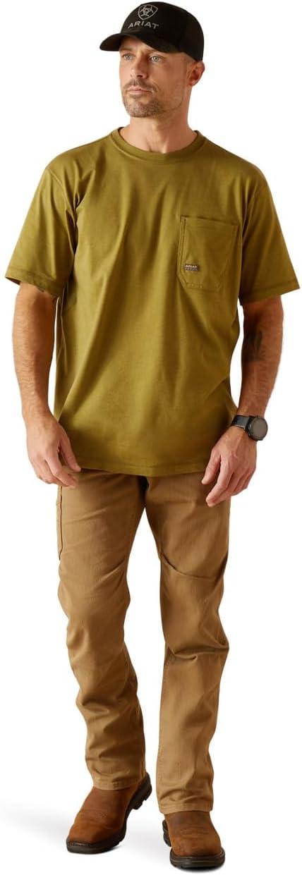imageAriat Mens Rebar Short Sleeve CrewLichen Heather