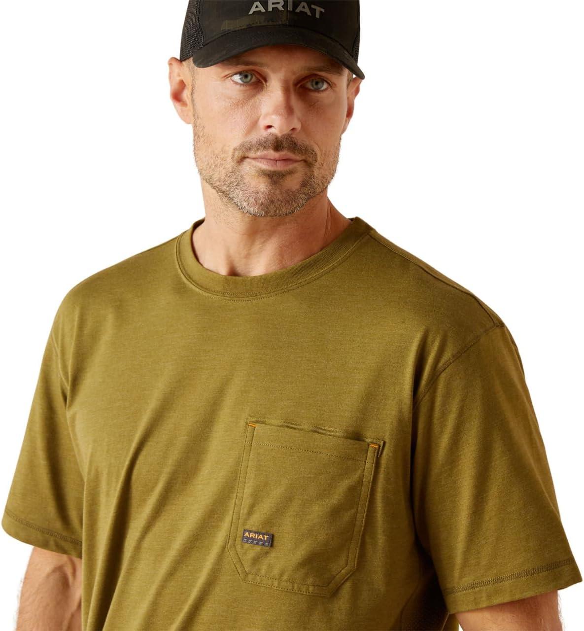 imageAriat Mens Rebar Short Sleeve CrewLichen Heather