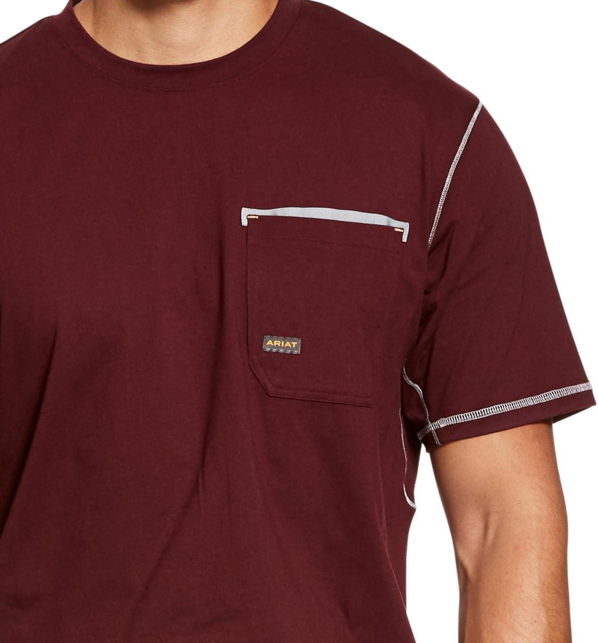 imageAriat Mens Rebar Short Sleeve CrewMalbec