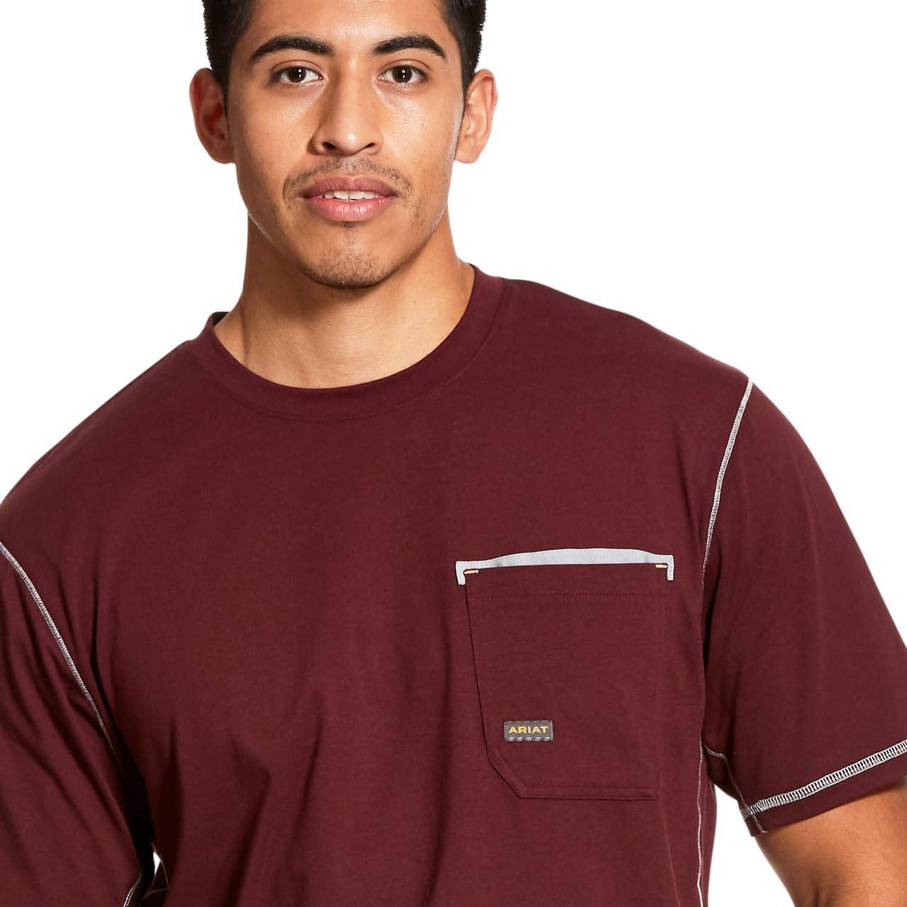 imageAriat Mens Rebar Short Sleeve CrewMalbec