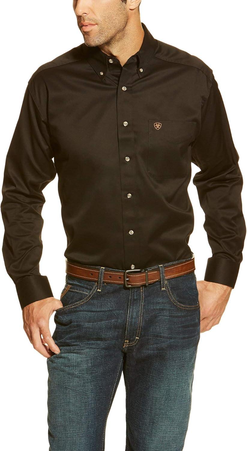 imageAriat Mens Solid Twill ShirtSilverscone