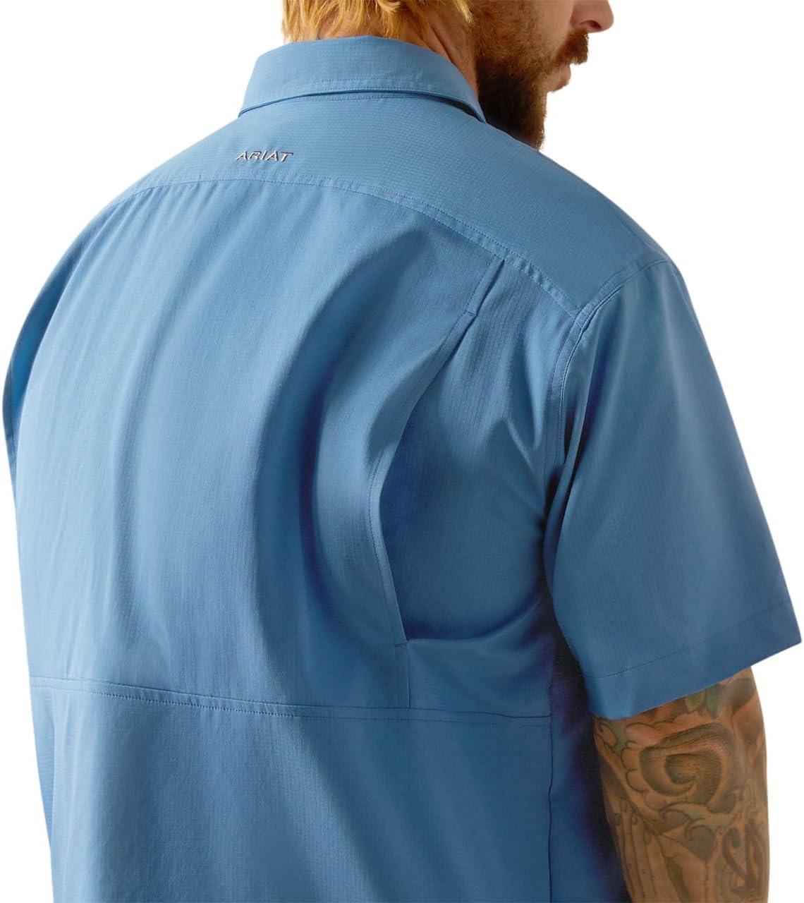 imageAriat Mens Taupe Grey Venttek Short Sleeve ShirtSapphire