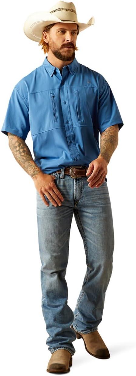 imageAriat Mens Taupe Grey Venttek Short Sleeve ShirtSapphire