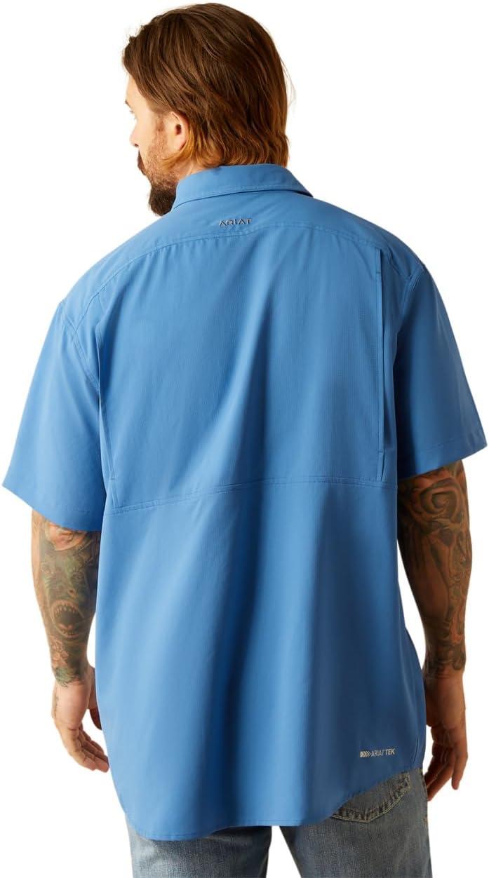 imageAriat Mens Taupe Grey Venttek Short Sleeve ShirtSapphire