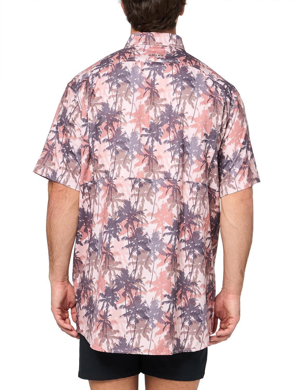 imageAriat Mens Taupe Grey Venttek Short Sleeve ShirtSuede